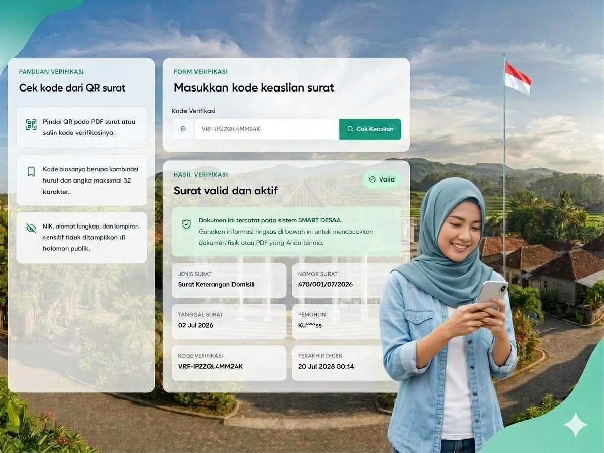 Ilustrasi verifikasi dokumen digital