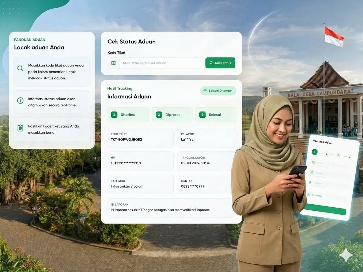 Ilustrasi tracking pengaduan warga
