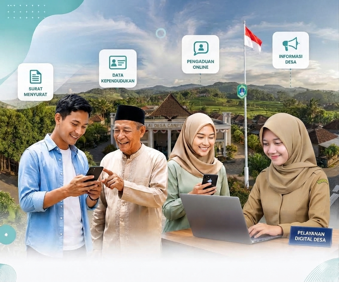 Ilustrasi pelayanan digital desa